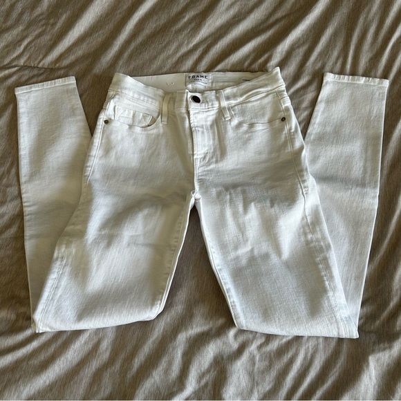 Frame Denim Women's 24 Crisp White Skinny Normcore Jeans - Picture 3 of 10